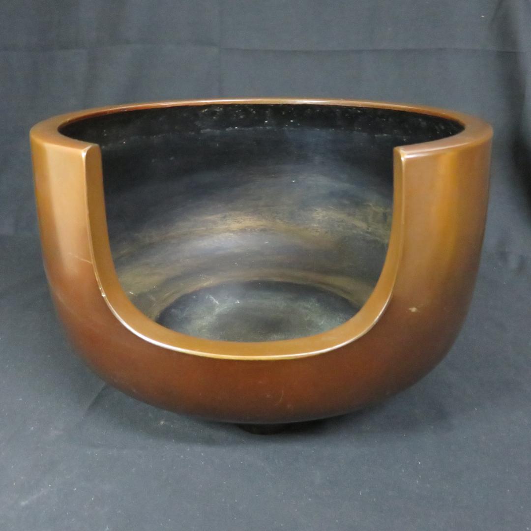 風炉 五徳 茶道具 茶器 炉 鬼爪 唐銅 唐鋼 面取風炉 木箱