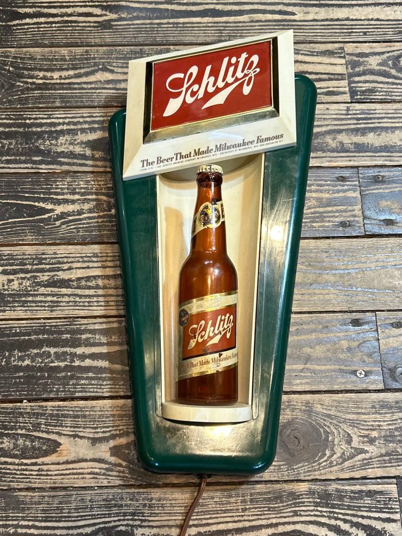 1950sヴィンテージ Schlitz ビールサインライト