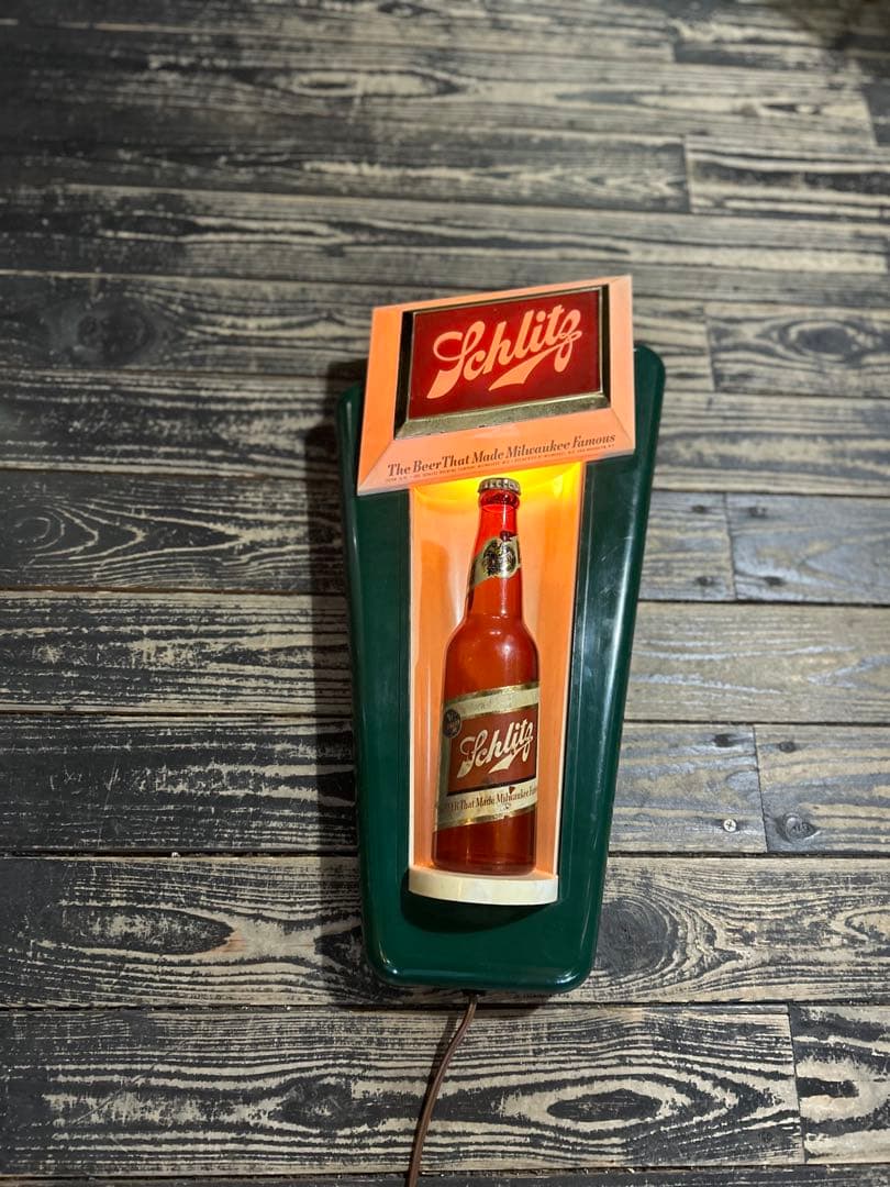 1950sヴィンテージ Schlitz ビールサインライト