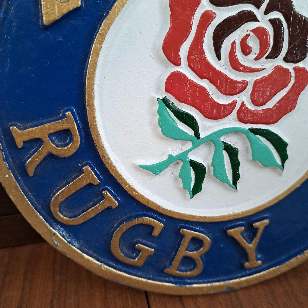 アンティーク雑貨 England rugby cast iron plaque