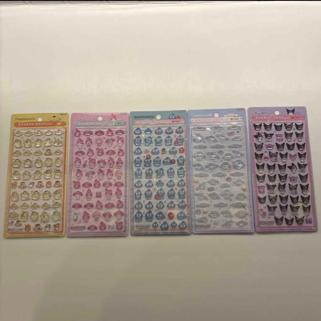 ボンボンドロップシール　ミニ　サンリオ　5種類セット