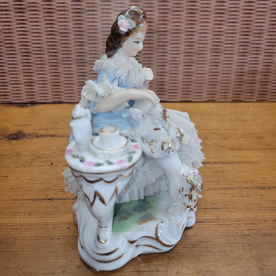 【レア】レース人形 陶磁器 昭和レトロ バロック ビクトリア