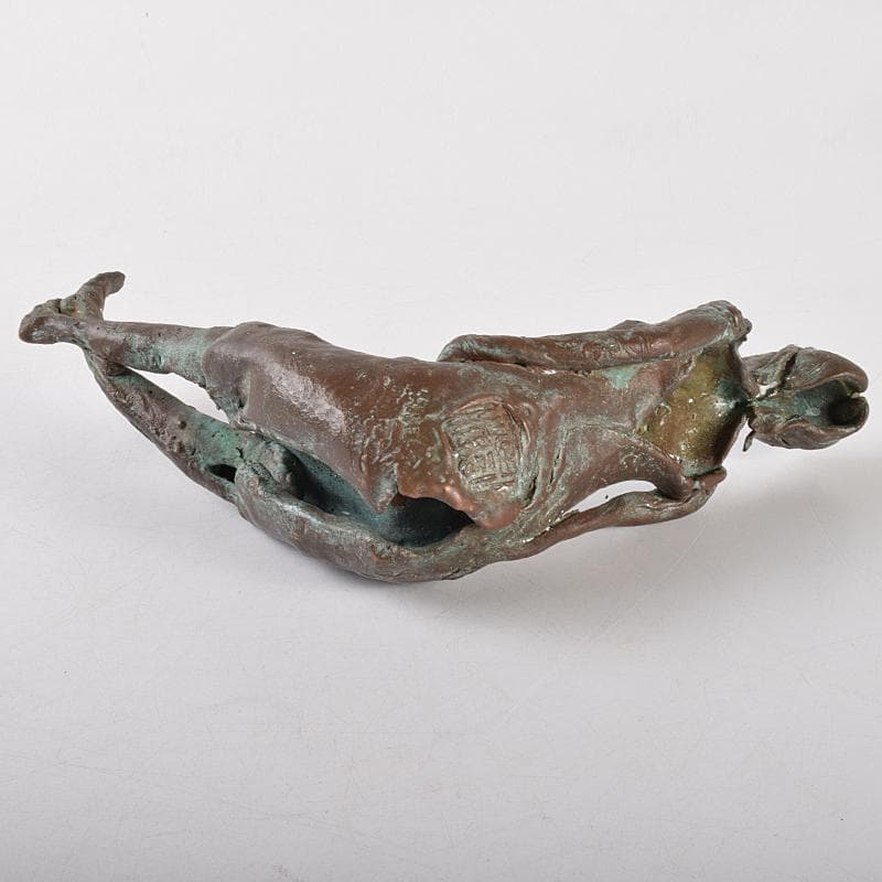 ブロンズ像　K.YAMASHITA　女性像　大理石台付 　置物 　M　R4757