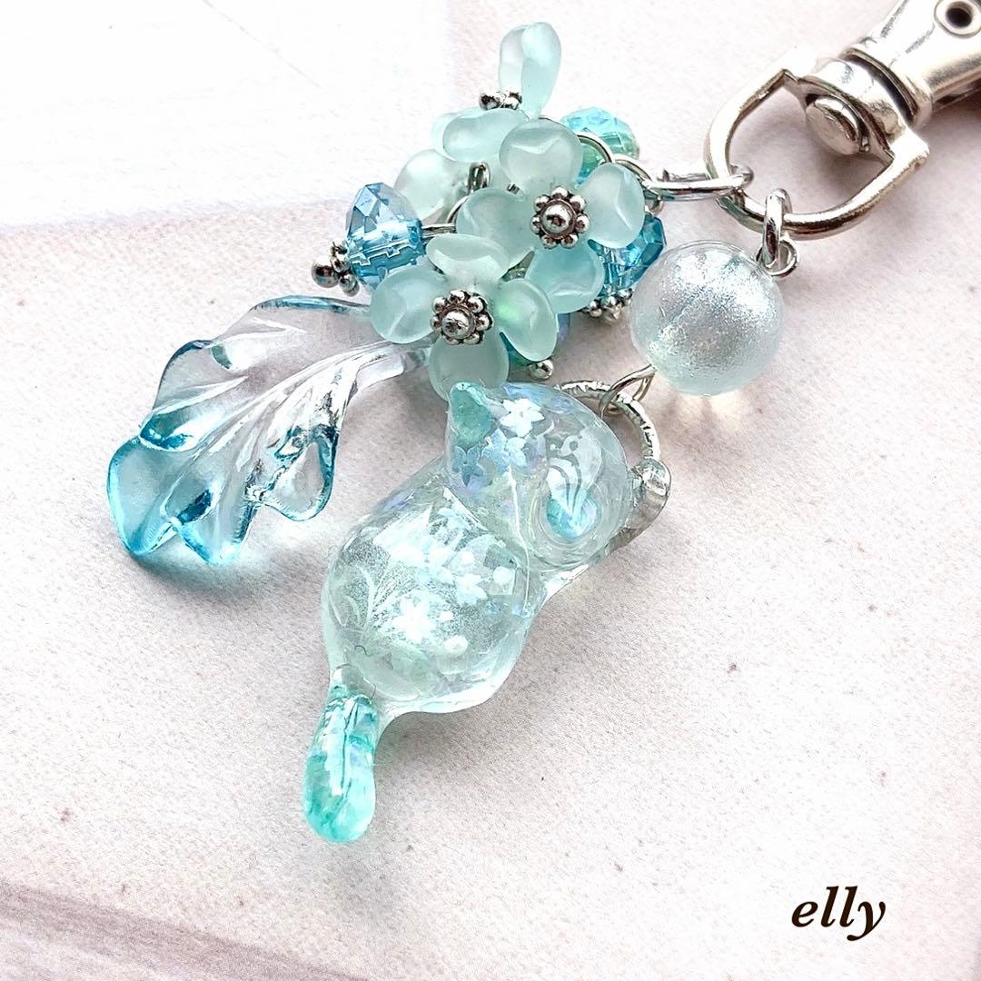 【sawasawa様】1374.天然石　琉球ガラス　星型　ジャンピング猫　レジン