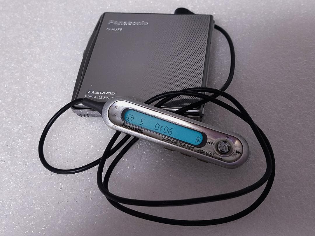 【動作OK】パナソニック ポータブルMDプレーヤー SJ-MJ99