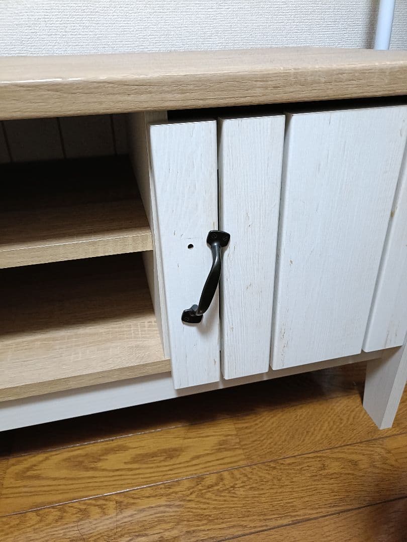 ナチュラルウッド・ホワイトのテレビ台