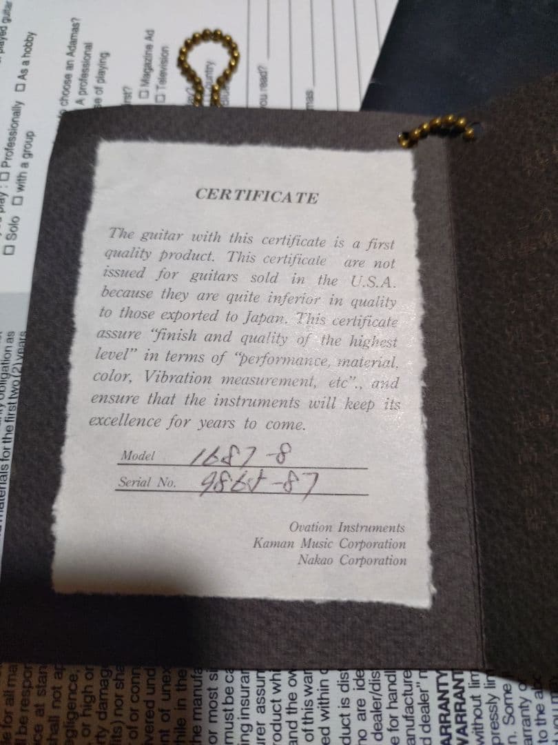 最終値下げ　Ovation　スーパーアダマス1687-8メンテナンス済