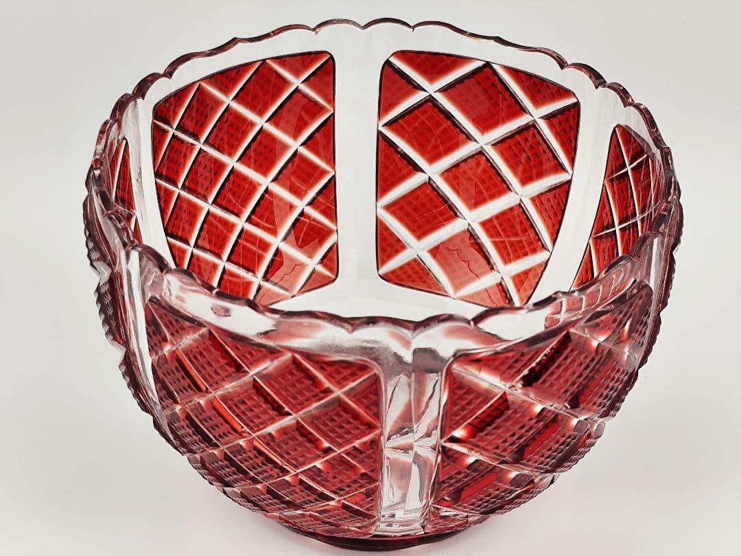 ☆超希少品☆薩摩切子 尚古集成館監修 向付鉢（切子、江戸切子、薩摩切子）