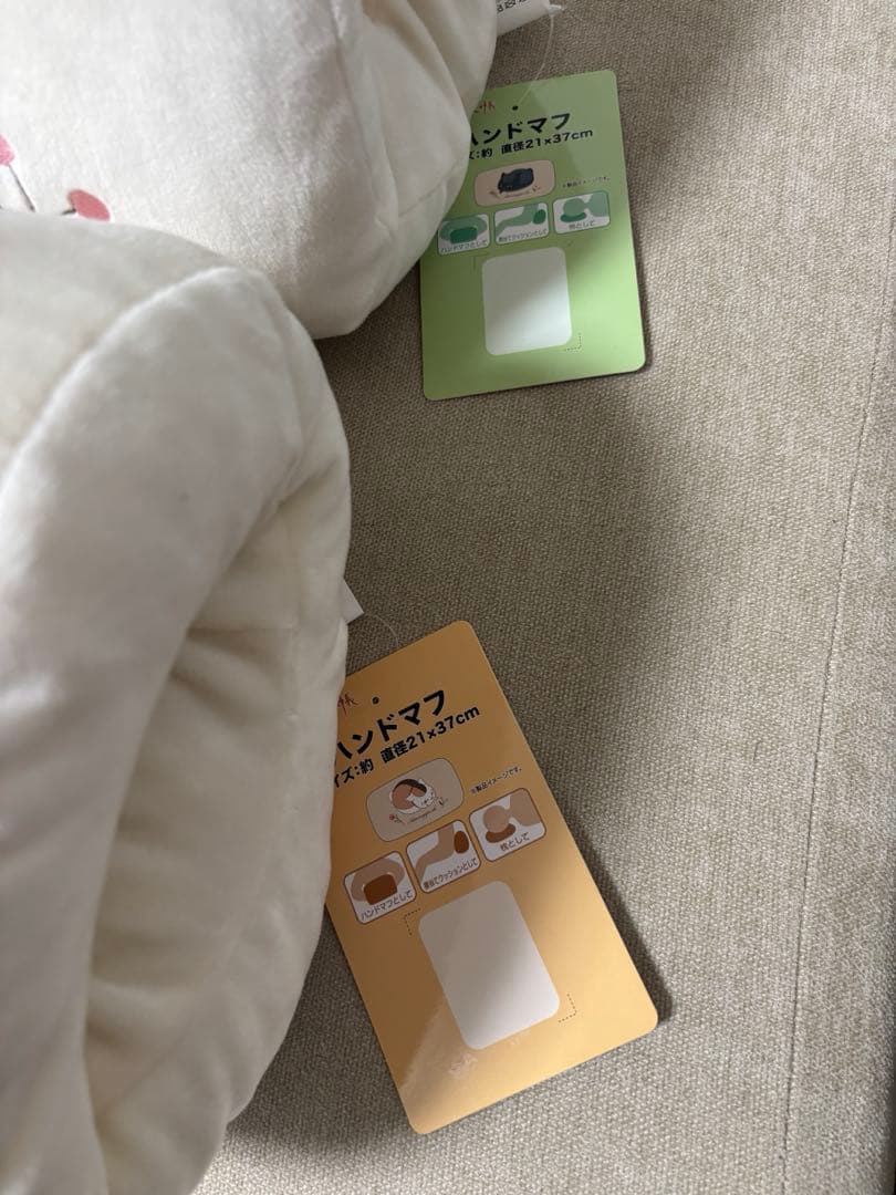 夏目友人帳　ハンドマフ　ダイカットマルチクッション