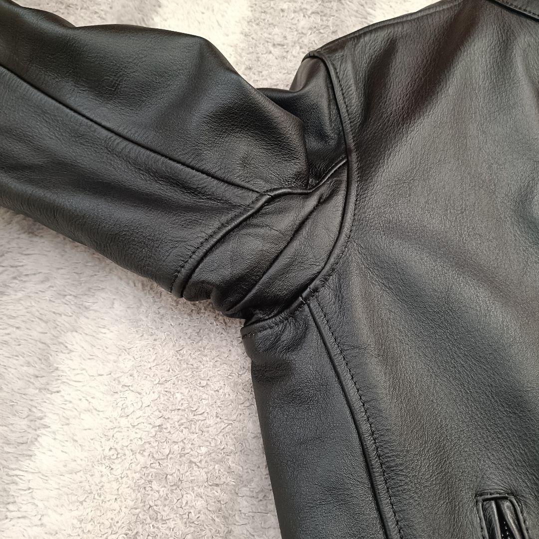 スイカ　Mo-LAWZ（皮の但馬屋）シングルライダース　水牛革　LL