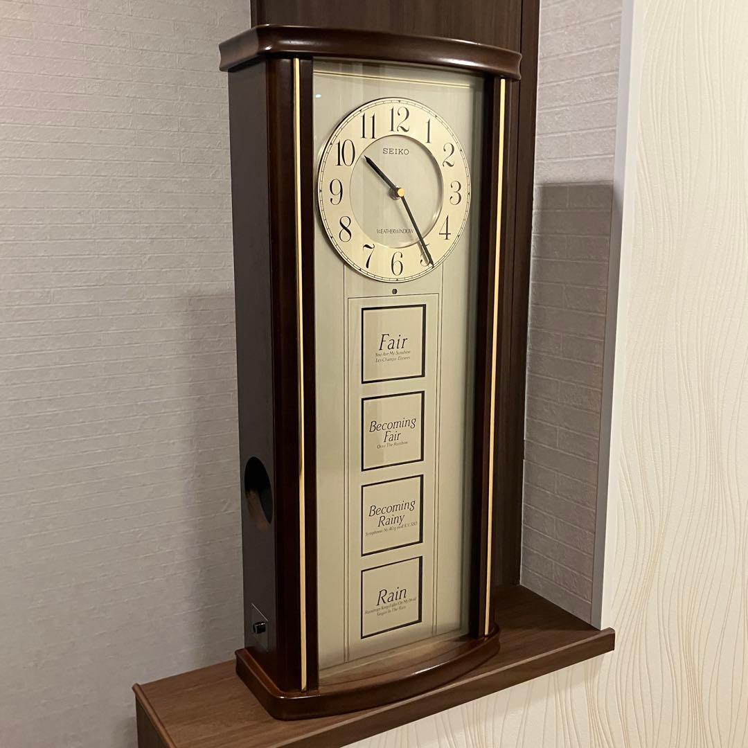 SEIKO ウェザーウィンドウ RE516Bからくり時計 柱時計 メロディ