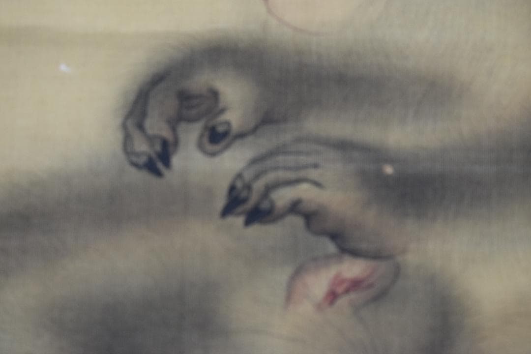 【真作】森祖仙/森狙仙/親子猿之図/掛軸☆宝船☆Y-896　JM