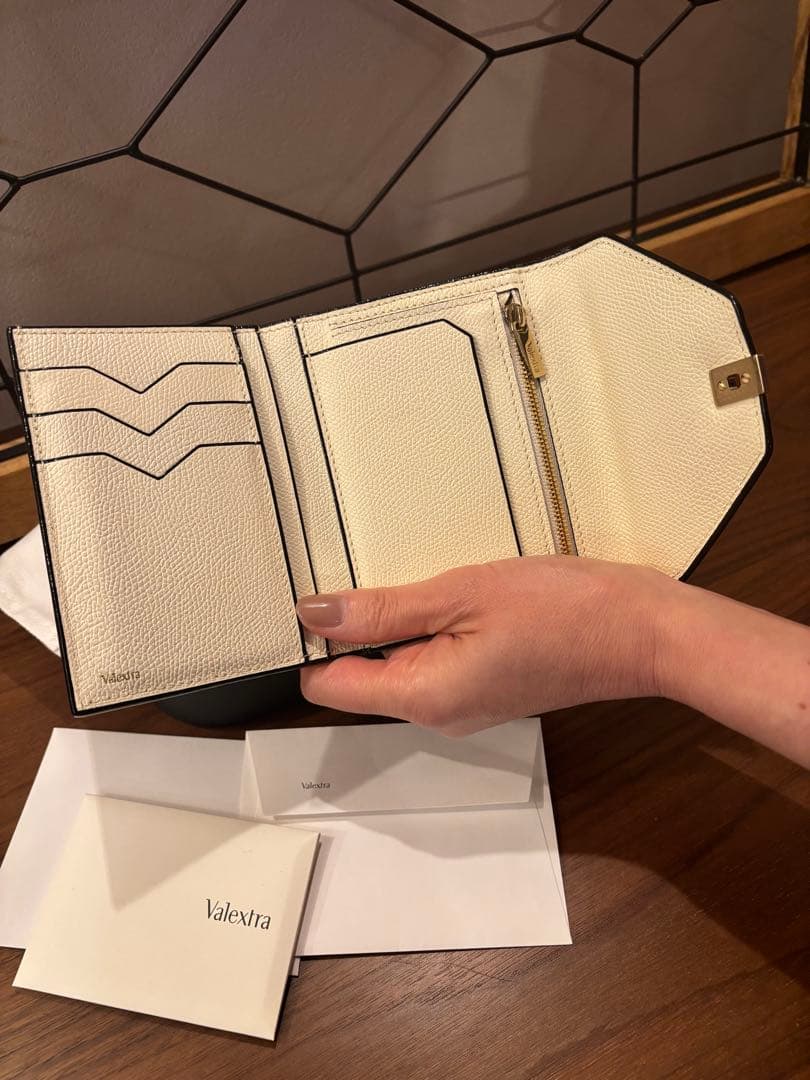 emerald★Valextra ヴァレクストラ イジィデ 三つ折り財布