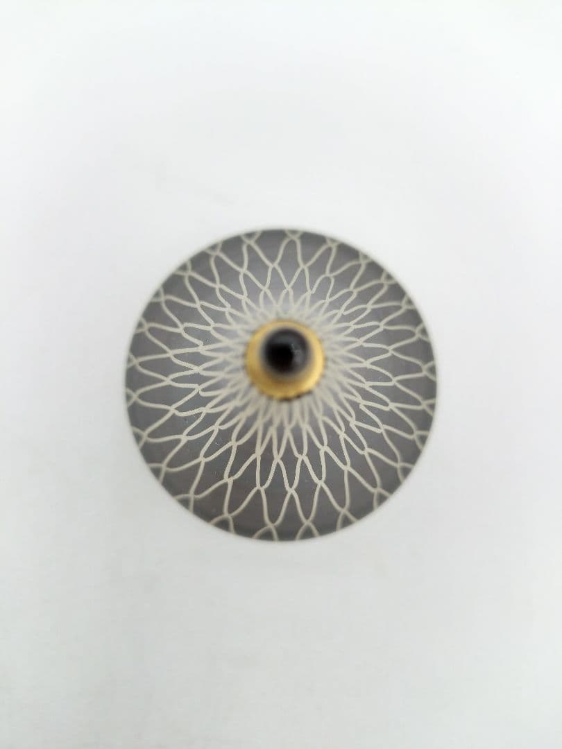 a827 【新品・未使用】干網香合 銀網目 中村湖彩 木箱 茶道具 風炉