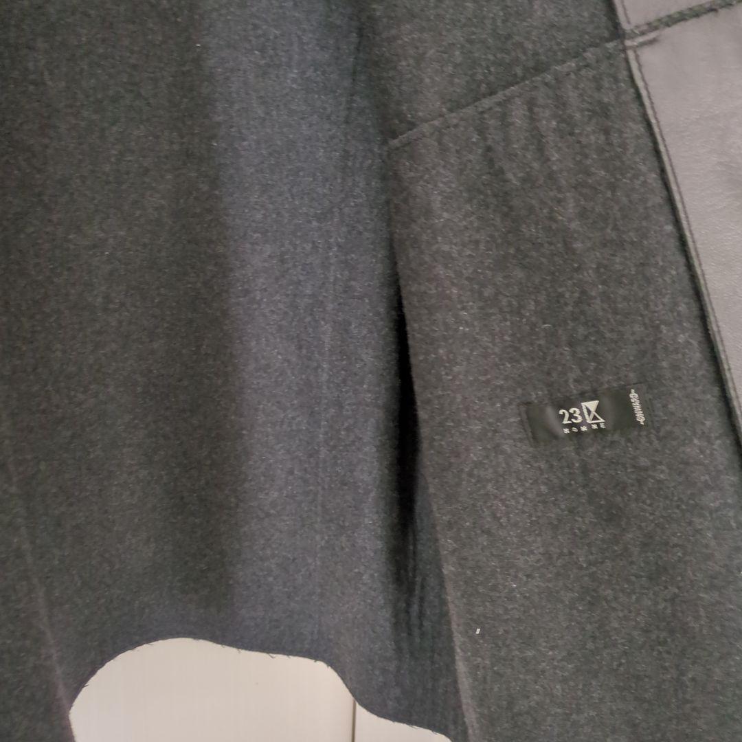 【稀少サイズ3L】23区 ブラック レザー シングルライダースジャケット