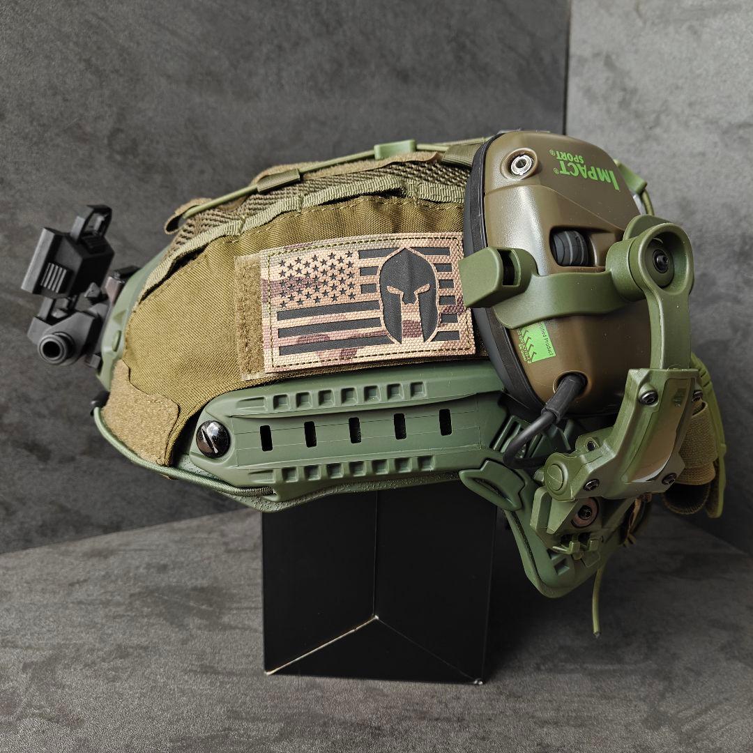 新品 実物NIJ IIIA防弾ヘルメット Fast SFタイプ ODフルセット