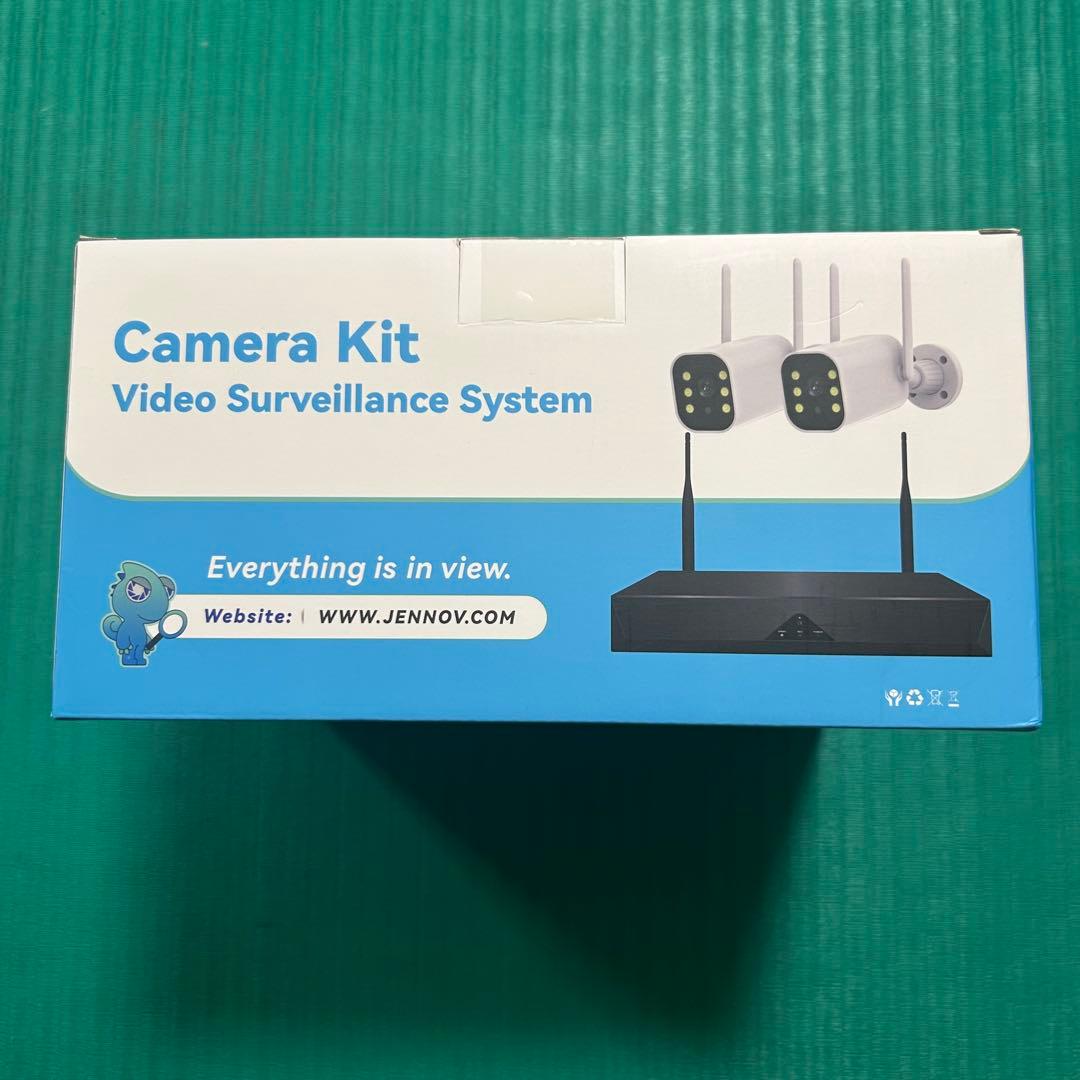 防犯カメラ 屋外 2台 モニター付き ワイヤレス 120°広角レンズ 防犯対策