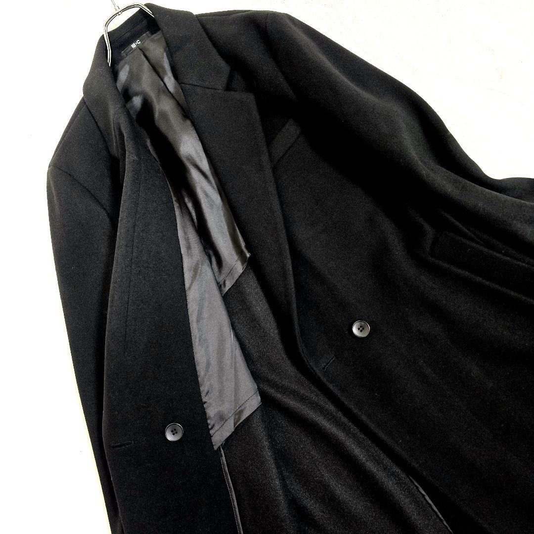 希少3XL 完売品 UNIQLO:C チェスターコート マキシ丈 ロングコート黒