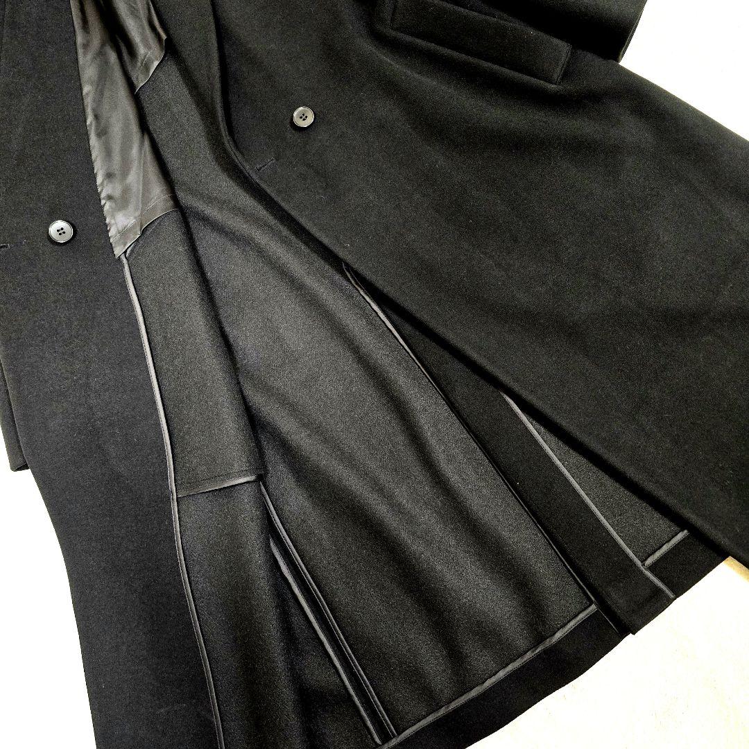 希少3XL 完売品 UNIQLO:C チェスターコート マキシ丈 ロングコート黒