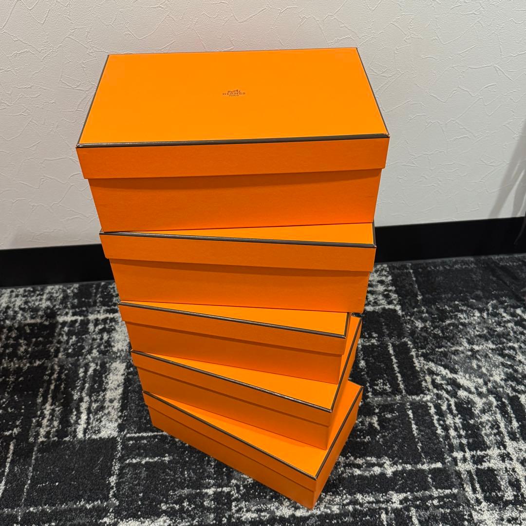 ㉝HERMES　エルメス　オレンジ　空箱　靴箱　9個セット