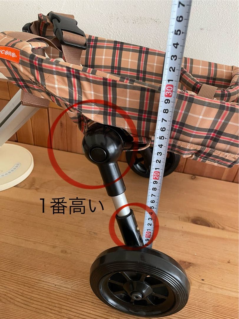 小型犬用車椅子⭐︎WANCORO【チェック柄】美品