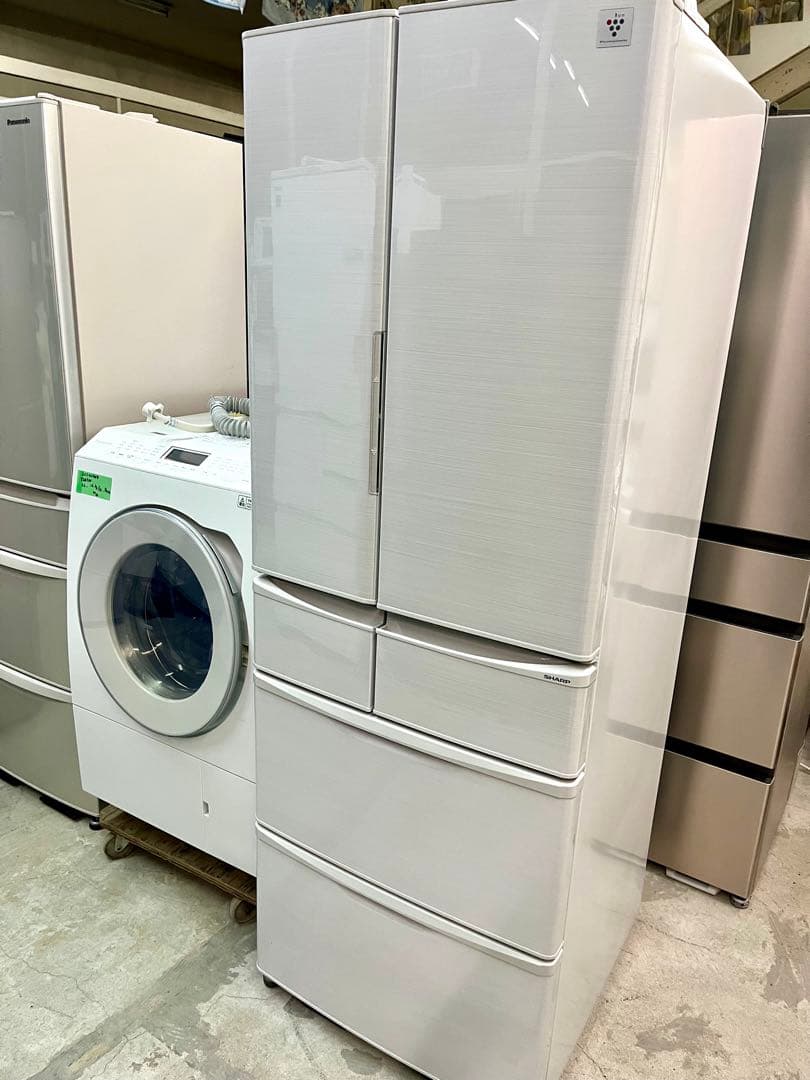 2016年式 455L シャープ 6ドア冷蔵庫 SJ-PF47B-S