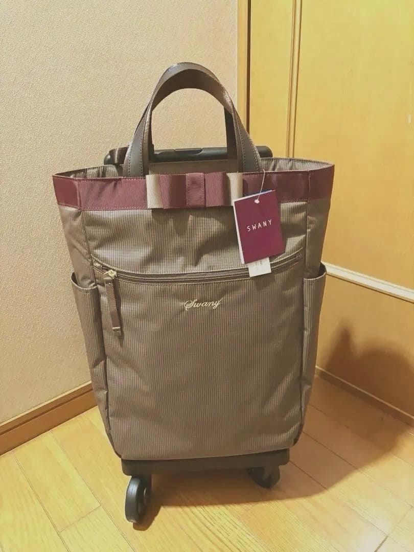新品未使用　スワニー D640 Lサイズ グレージュ色 キャリーバッグ
