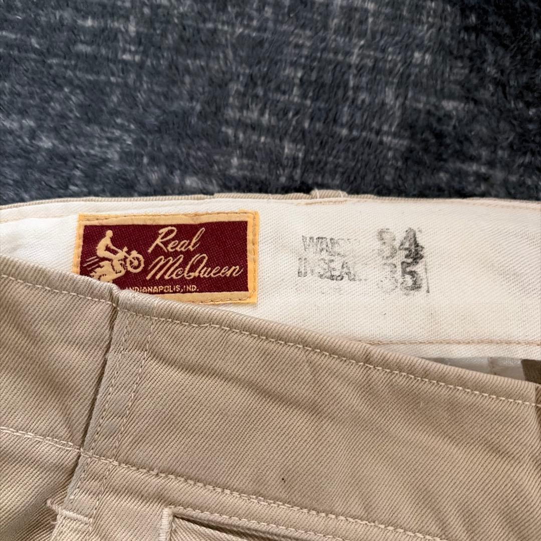 Real McQueen ベージュ チノパン 34
