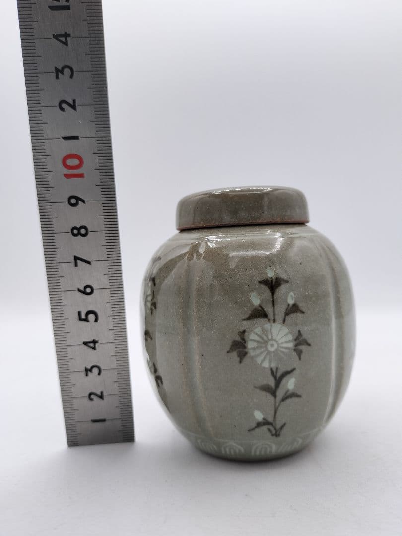 c724 煎茶　茶入 今岡妙見 茶道具 古物