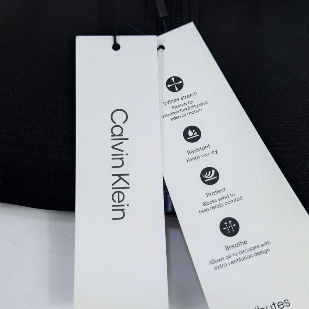 【M】  カルバンクライン フードジャケット 裏ボア/黒