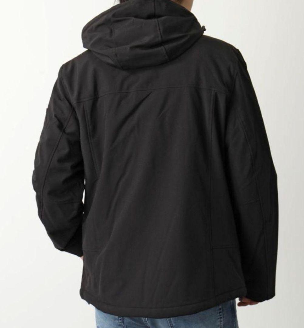 【M】  カルバンクライン フードジャケット 裏ボア/黒