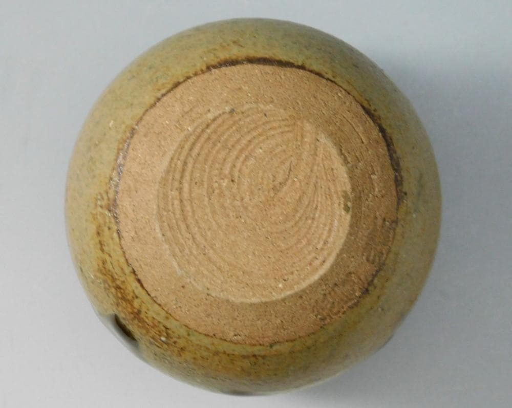 【鳳凰堂】廣前心斎 堀内宗心『志戸呂茶入 銘 福の神』茶道具 小林栖湖 真作保証