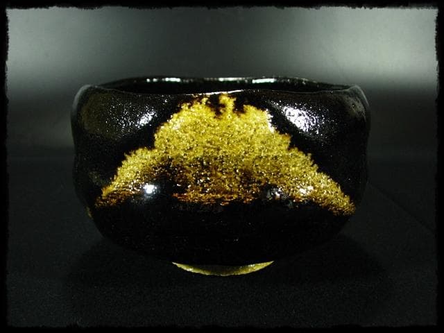 jingo！佐々木 輝夫 虚室 黒茶碗 楽茶碗 四方桟 共箱 d52