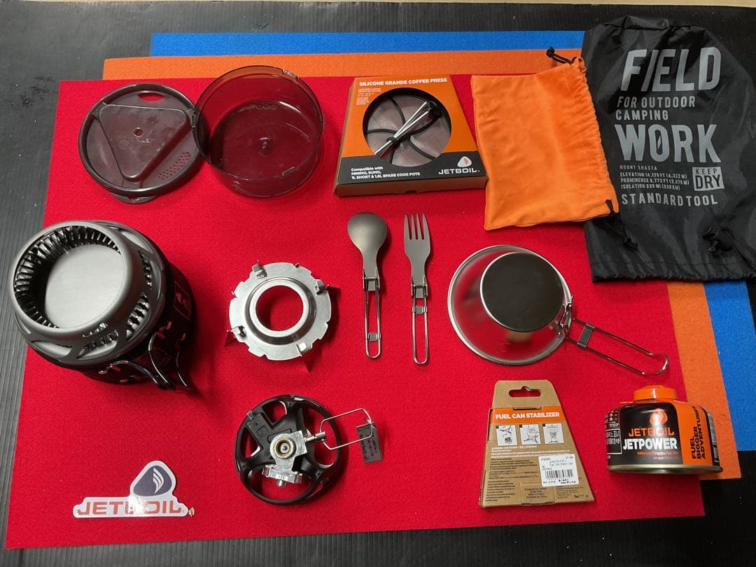 mont-bell JETBOILミニモBK柄　動作良好美品　新品付属品多数！