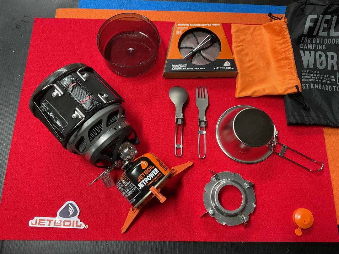 mont-bell JETBOILミニモBK柄　動作良好美品　新品付属品多数！