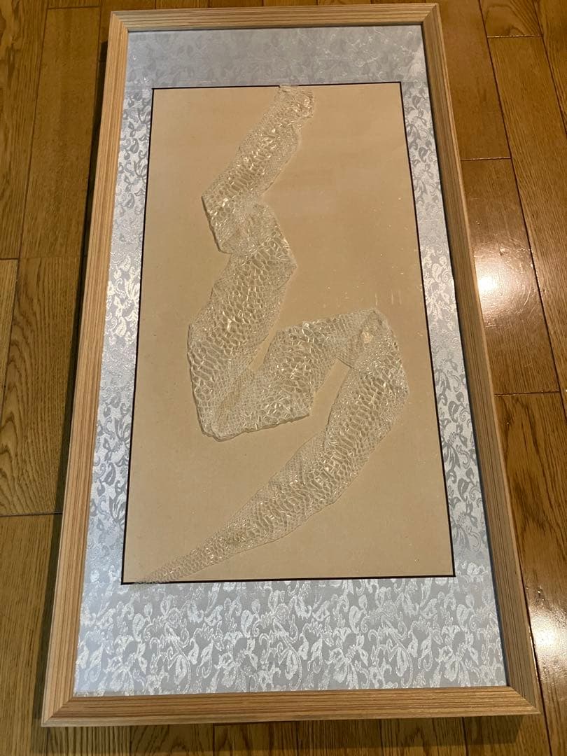 【新品】蛇の抜け殻アート縁起物