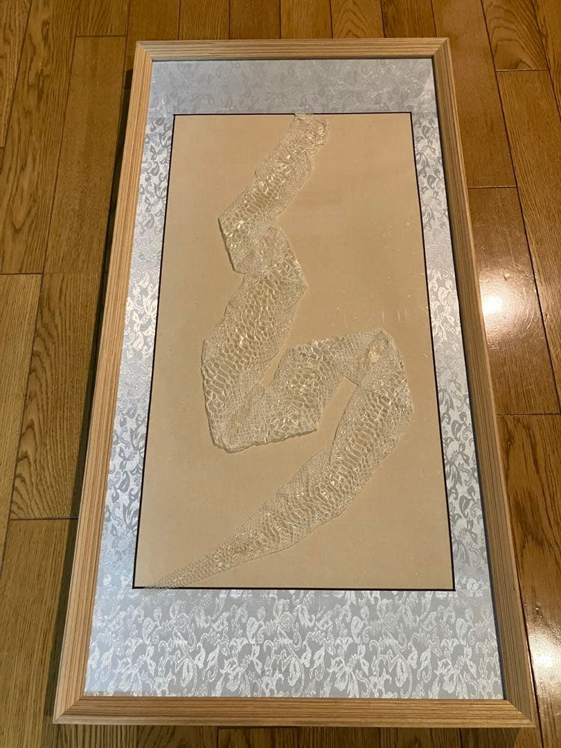 【新品】蛇の抜け殻アート縁起物