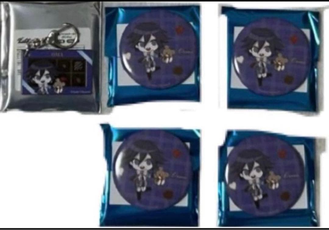 ダンガンロンパ まねきねこ コラボ　アクキー　缶バッジ 王馬　セット