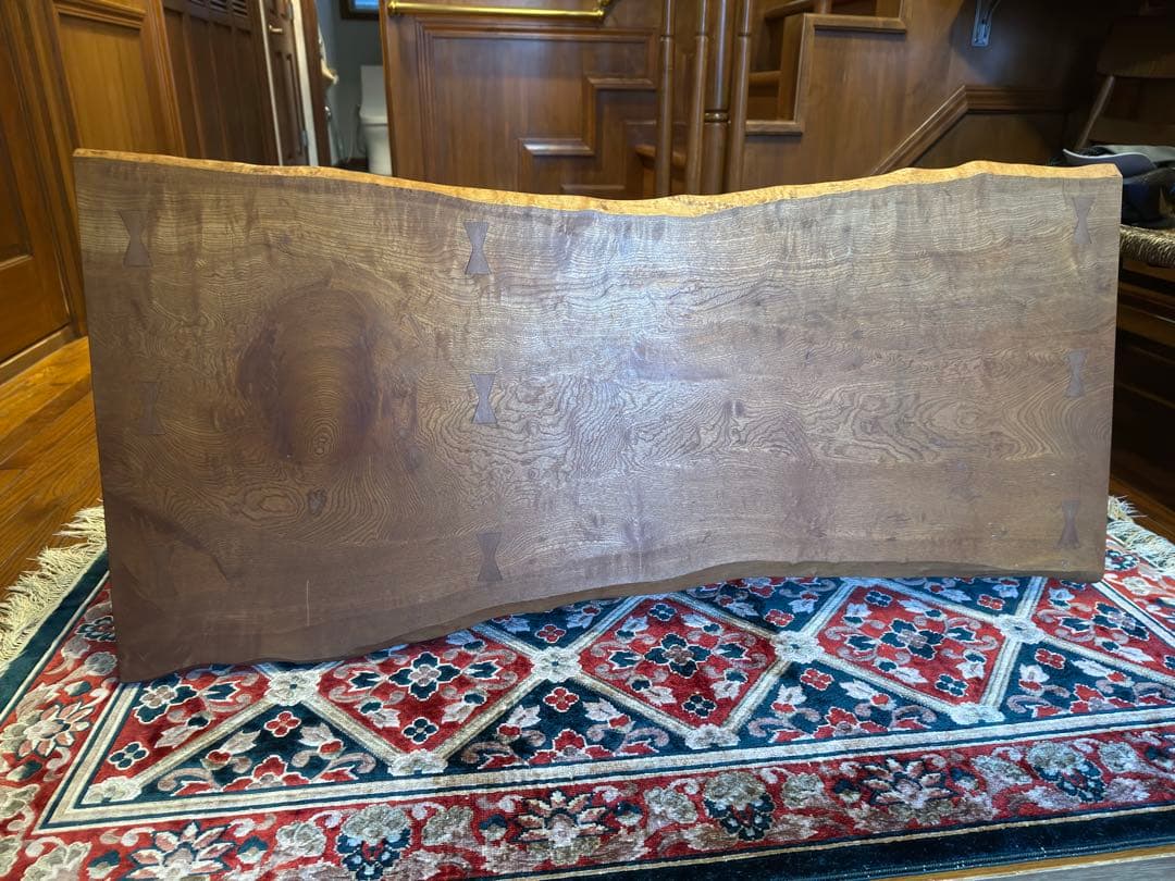 レア！無垢材 縮み杢 高級家具 一枚板 座机 文机 座敷机 座卓