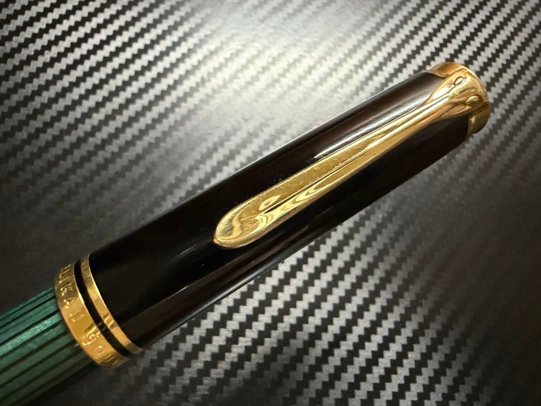 ペリカン スーベレーン M800 緑縞 M 中字 万年筆