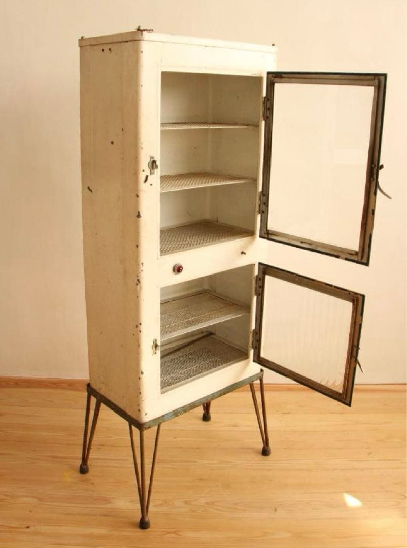 消毒ケース　病院　理容室　店舗什器　古家具　和家具　ビンテージ　アンティーク