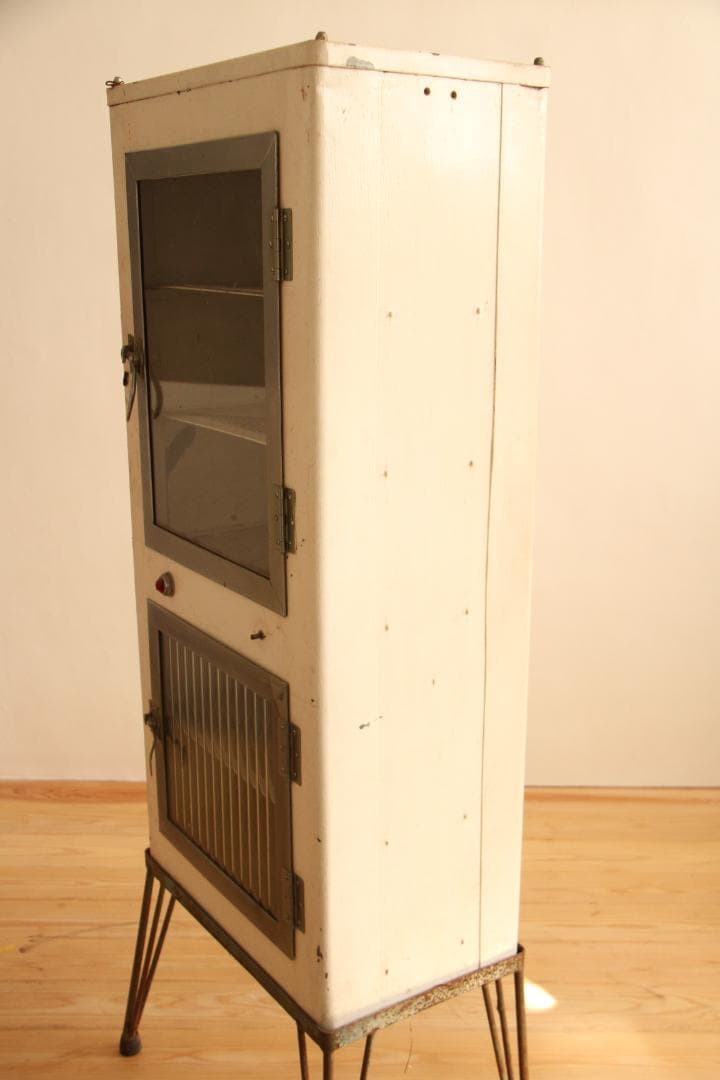 消毒ケース　病院　理容室　店舗什器　古家具　和家具　ビンテージ　アンティーク