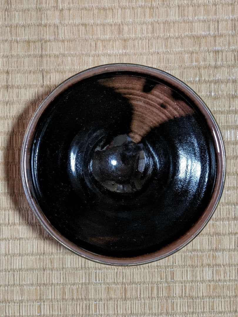 ♦天目 覆輪 抹茶盌 篦彫り 茶道具 古玩 美術品 作家陶印 中国 骨董品