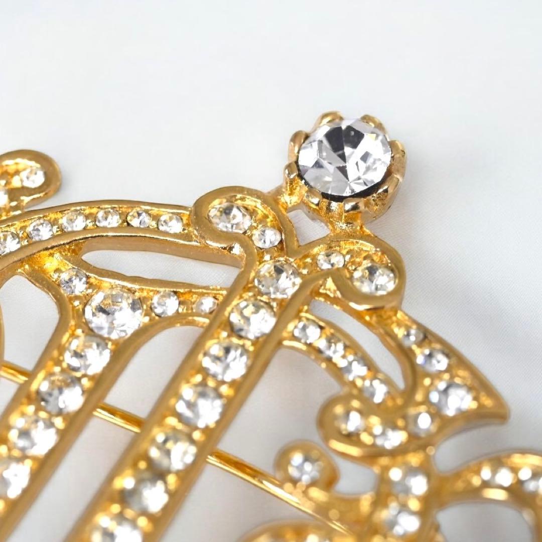 【美品】ヴィンテージ　ディオール　エンブレム　ブローチ　コサージュ　ロゴ