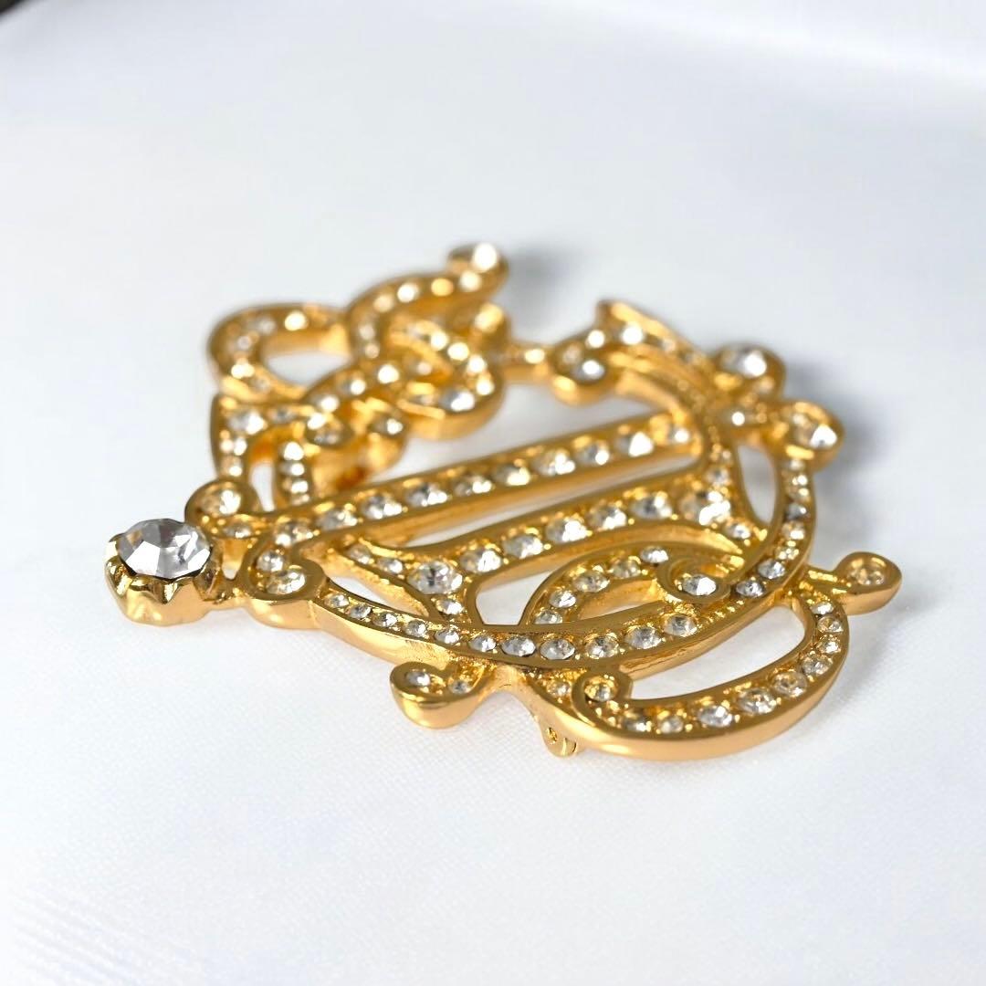 【美品】ヴィンテージ　ディオール　エンブレム　ブローチ　コサージュ　ロゴ