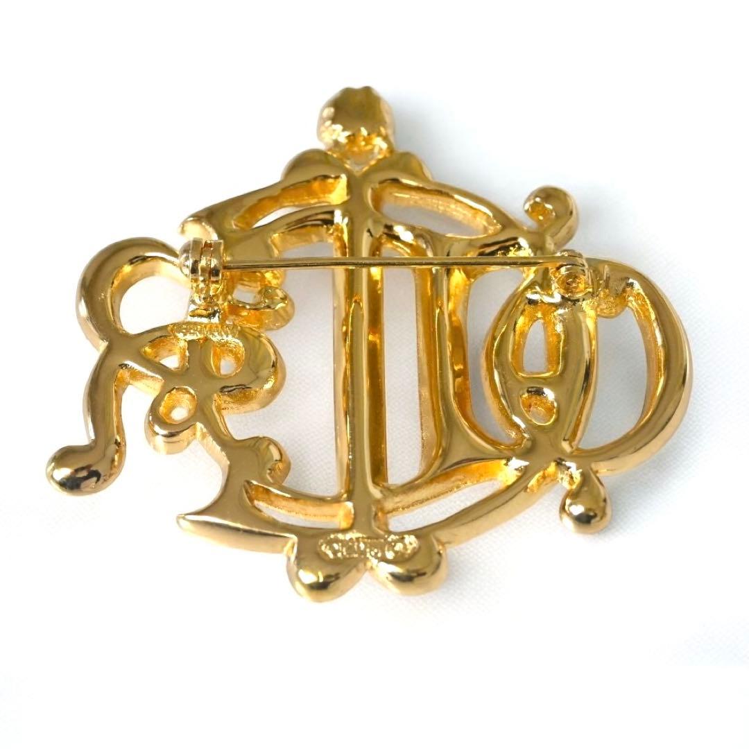 【美品】ヴィンテージ　ディオール　エンブレム　ブローチ　コサージュ　ロゴ