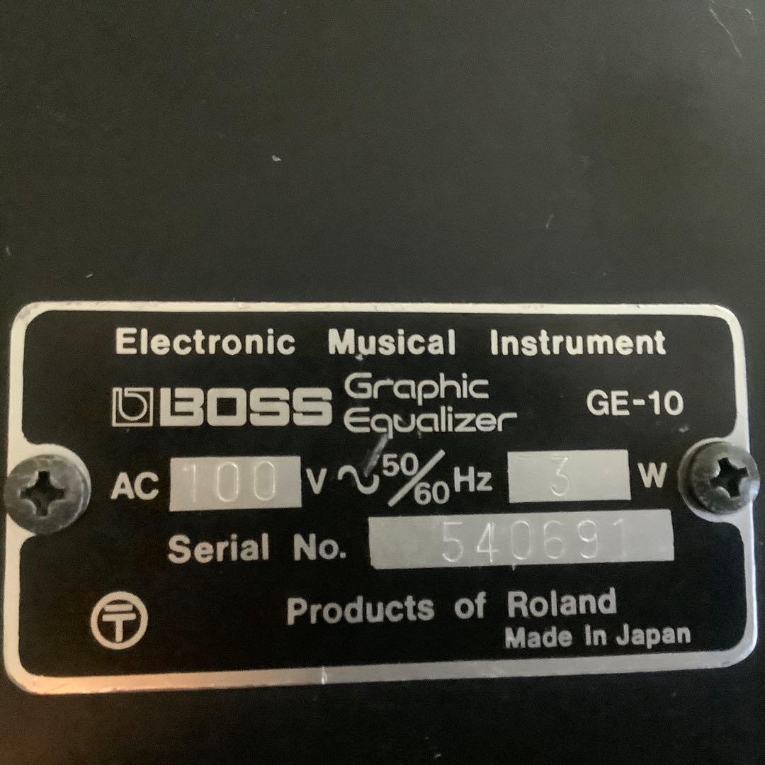BOSS GE-10 グラフィックイコライザー