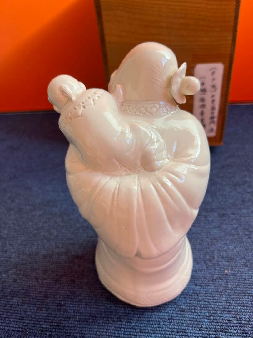 818 平戸焼　中里茂右衛門　白磁　福禄寿　置物