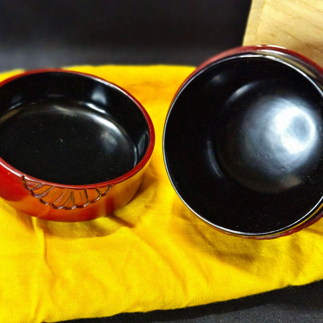 茶道具 棗 鎌倉彫 木製漆器 作家物 在銘 手彫り 旧家蔵出骨董 時代物美品