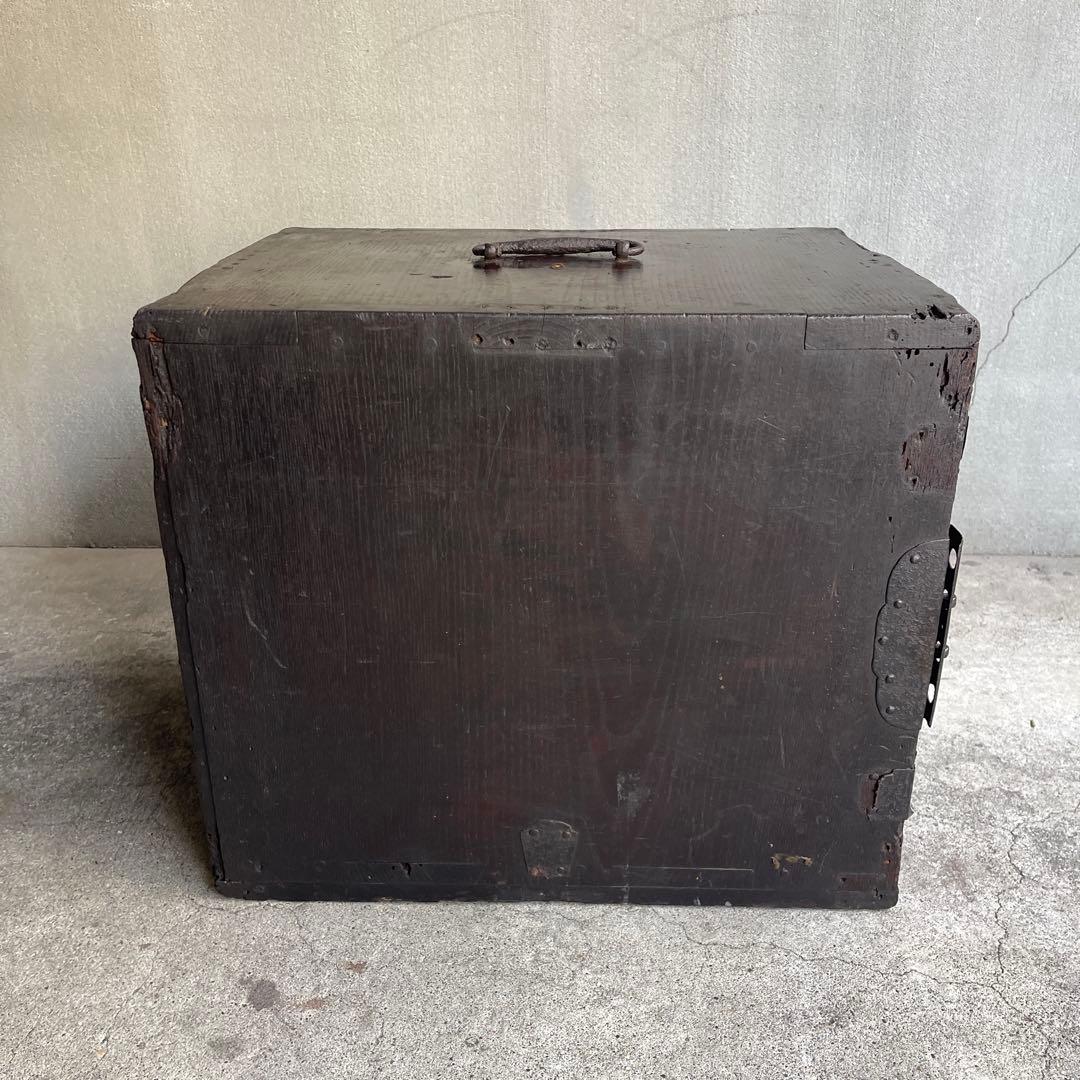 骨董 時代箪笥　船箪笥　銭箱　帳場箪笥　欅製　江戸期　古家具　古道具